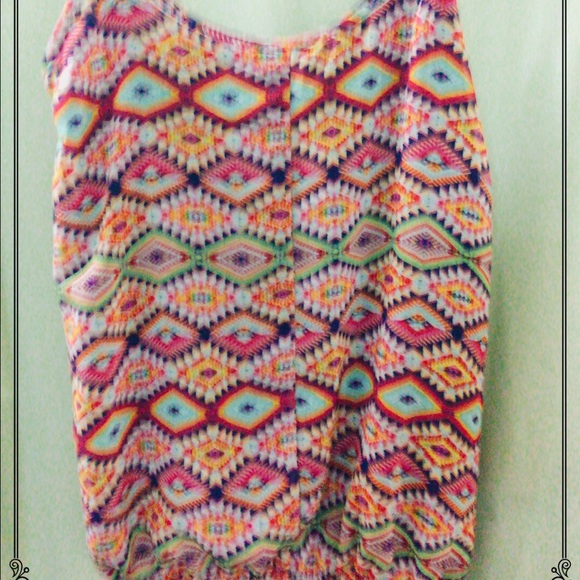 Womens Boho Lined Sleeveless Top Y2K XS - Picture 6 of 6
